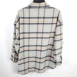 Zara Men Grey Plaid Button Up Shirt M alternative image
