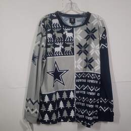 Mens Dallas Cowboys Crew Neck Long Sleeve Pullover Football T-Shirt Size XL