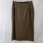 ZARA Women's Size Large Draped Slit Midi Skirt Brown w/ Tags image number 5