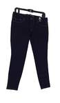 NWT Womens Blue Low Rise Dark Wash Denim Straight Leg Jeans Size 6S image number 1