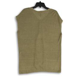 NWT Eileen Fisher Womens Beige Sleeveless V-Neck Pullover Tunic Top Size Small alternative image