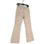 Womens Beige Denim Light Wash Stretch Pockets Bootcut Leg Jeans Size 28R image number 2