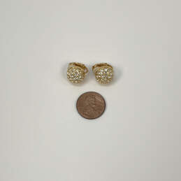 Designer Swarovski Gold-Tone Rhinestones Studded Crystal Clip On Earrings alternative image