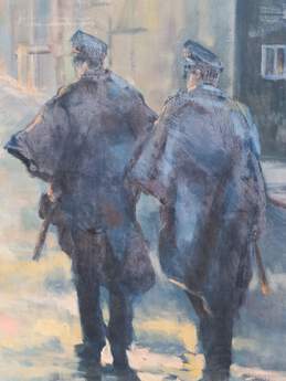 Painting of Two Cops Patrolling A City Street alternative image