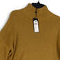 NWT Womens Tan Knitted Mock Neck Long Sleeve Short Sweater Dress Size XS image number 3