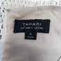 Tahari White Mesh Sleeveless Dress image number 4