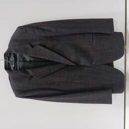 Men's Gray Plaid 100% Wool Blazer