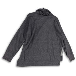 Womens Gray Long Sleeve Cowl Neck Side Slit Pullover Sweatshirt Size XL alternative image