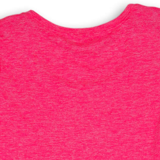 Womens Neon Pink Heather Short Sleeve Dri-fit Pullover T-Shirt Size Medium image number 3