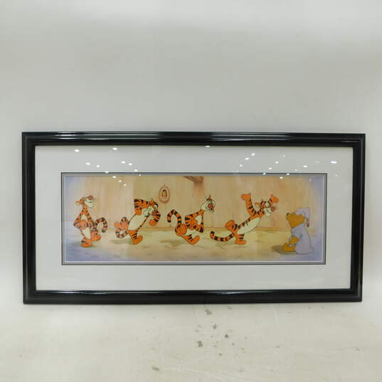 Disney Winnie The Pooh Bouncy Trouncy Tigger Sericel Limited Edition Framed Print W/ COA image number 1