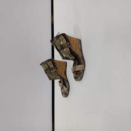 Women's Donald J Pliner Majio Tortoise Patent Croc Elastic Cork Open Toe Wedge Sandals 6.5 alternative image