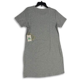 NWT Womens Gray Space Dye Crew Neck Short Sleeve T-Shirt Dress Size Large alternative image