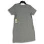 NWT Womens Gray Space Dye Crew Neck Short Sleeve T-Shirt Dress Size Large image number 2
