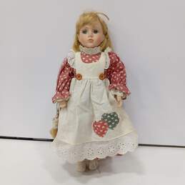 Christie Blonde Porcelain Doll w/ Red Dress