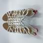 Giuseppe Zanotti Caged Sandals Women's Sz 9 White/Red image number 6