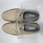 Mens Beige Round Toe Low Top Lace-Up Oxford Dress Shoes Size 10.5 Medium image number 5