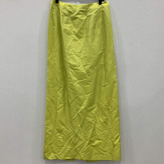 Womens Yellow Beaded Three-Piece Crop Top Blazer & Skirt Suit Set Size 12 image number 8
