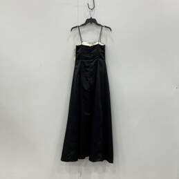 NWT Betsy & Adam By Jas Lene Womens Black White Back Zip A-Line Dress Size 6 alternative image