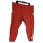 Womens Orange Air Elastic Waist Pull-On Activewear Capri Leggings Size 3X image number 1