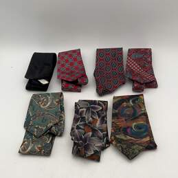 Bundle Of 7 Christian Dior Mens Multicolor Printed Adjustable Designer Necktie