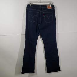 Womens Classic Fit Dark Wash Denim 5-Pocket Design Bootcut Leg Jeans Size 10 alternative image