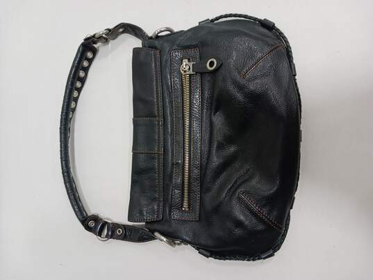 Women's Black Leather Purse Bag image number 2