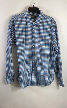 Rodd & Gunn Men Blue Plaid Button Up Shirt XL