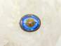 Vintage 10K Gold Tanzanite Cabochon School Oval Pin 2.5g image number 2