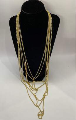 Set Of 3 Pcs Womens Gold Tone Layered & Chain Necklace 159.5g JEWZ6WV7Q-A alternative image