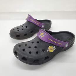 Crocs L.A. Lakers Black Classic Clogs Women's Size 6/7