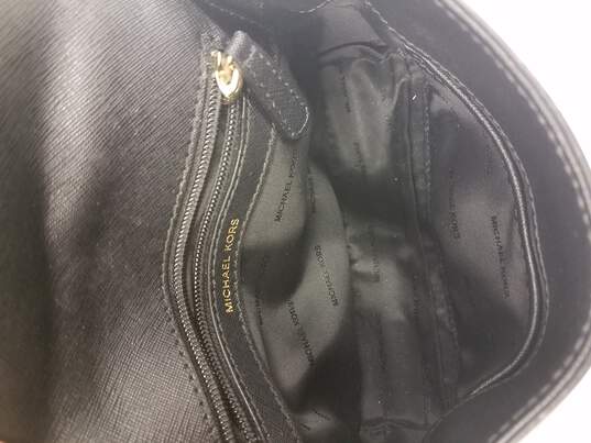 Michael Kors Ava Small Black Leather Saffiano Satchel Bag