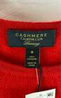 NWT Charter Club Womens Red Cashmere Crewneck Long Sleeve Pullover Sweater Sz M image number 4