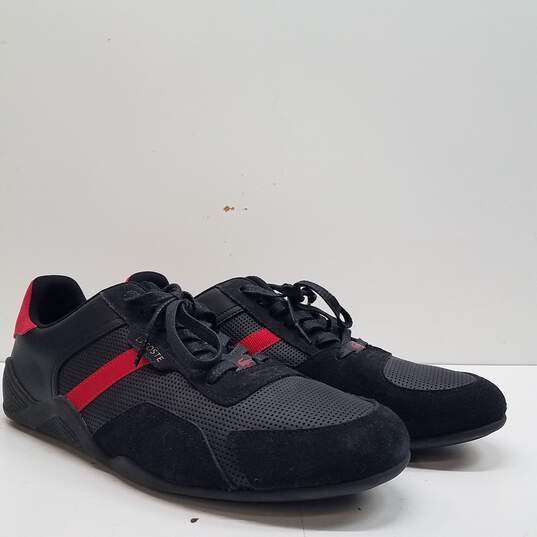 Lacoste Hapona Sneaker Black Red Men's Size 10.5 image number 3