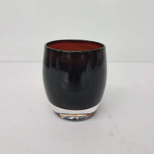 Glassbaby Hand Blown Chocolate Cover Cherry Candle Holder image number 1