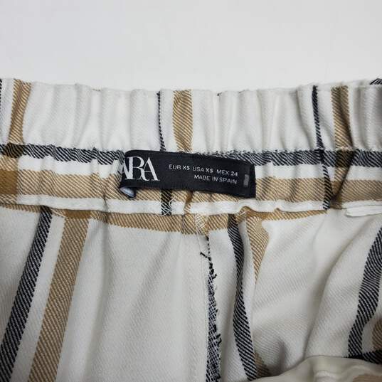 Zara Cuffed Plaid Pants Women's Size XS image number 3