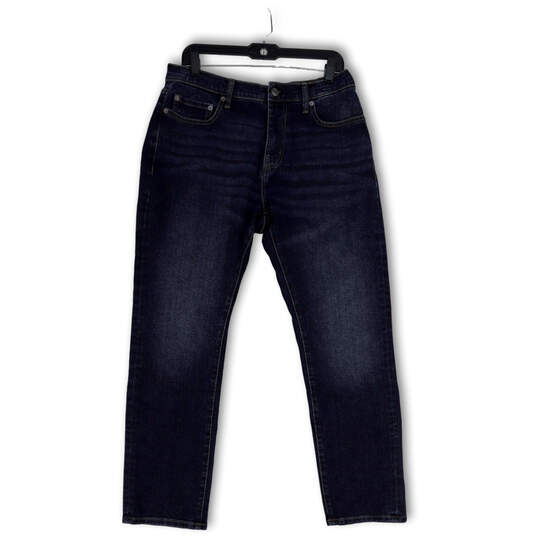 NWT Womens Blue Denim Medium Wash Stretch Pockets Straight Jeans Size 33/29 image number 1