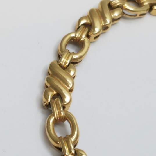 14K Gold Unique Link Bracelet 10.7g image number 3