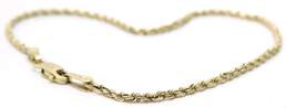 14k Yellow Gold Twisted Rope Chain Bracelet 1.8g alternative image