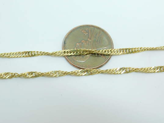 14K Yellow Gold Twisted Chain Necklace 5.3g image number 6