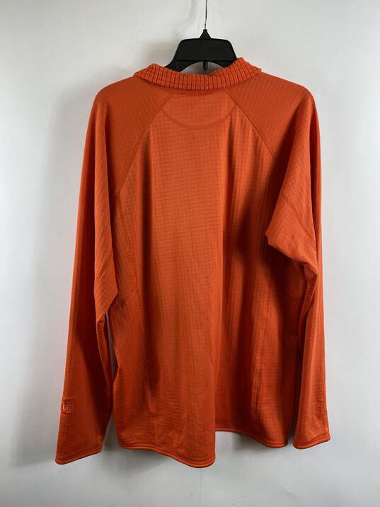 Patagonia Men Orange Half Zip Henley Sweater XL image number 2