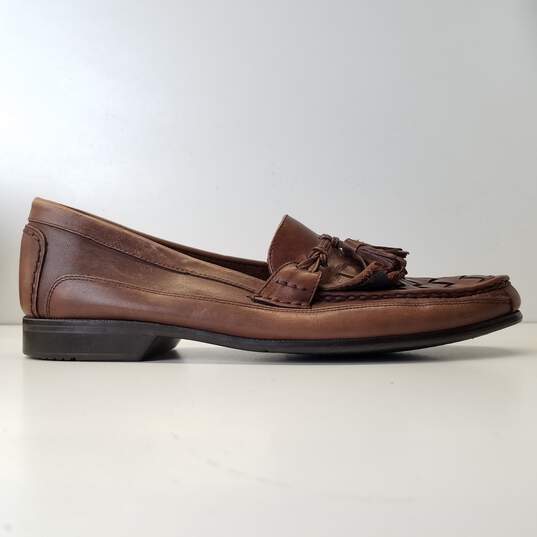BASS Broward Weejuns Tassel Brown Leather Loafers Shoes Men's Size 11 M image number 1