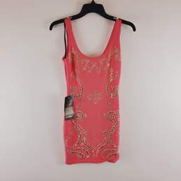 Bebe Women Pink Sequin Bodycon Mini Dress NWT XS
