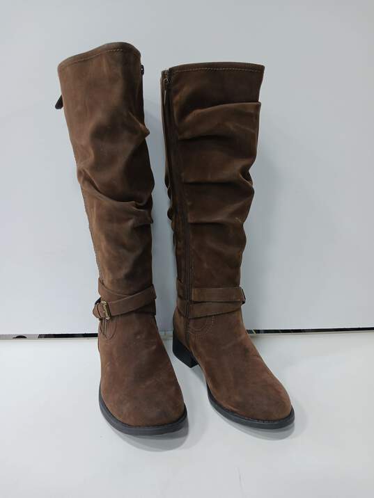Women's Tall Faux Leather Boots Size 7W image number 1