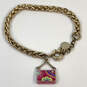 Designer Vera Bradley Gold-Tone Link Chain Classic Handbag Charm Bracelet image number 3