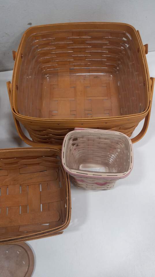 Bundle of Assorted Longaberger Baskets & Lids image number 4