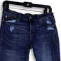 Womens Blue Denim Medium Wash Distressed Straight Leg Jeans Size 8 image number 3