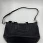 Womens Black Leather Detachable Strap Inner Pockets Charm Shoulder Bag Purse image number 2