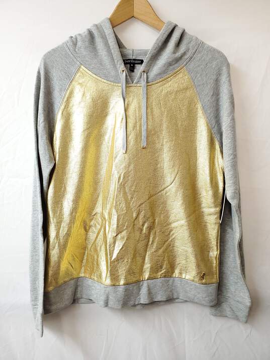 Juicy Couture | Gold H. Castle Metallic Gold Women's Hoodie | Size M image number 1