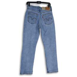 NWT Womens Blue Denim Medium Wash Wedgie Straight Leg Jeans Size 28x28 alternative image
