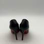 Christian Louboutin Womens Black Slip On Stiletto Pump Heels Size 38 w/ COA image number 7
